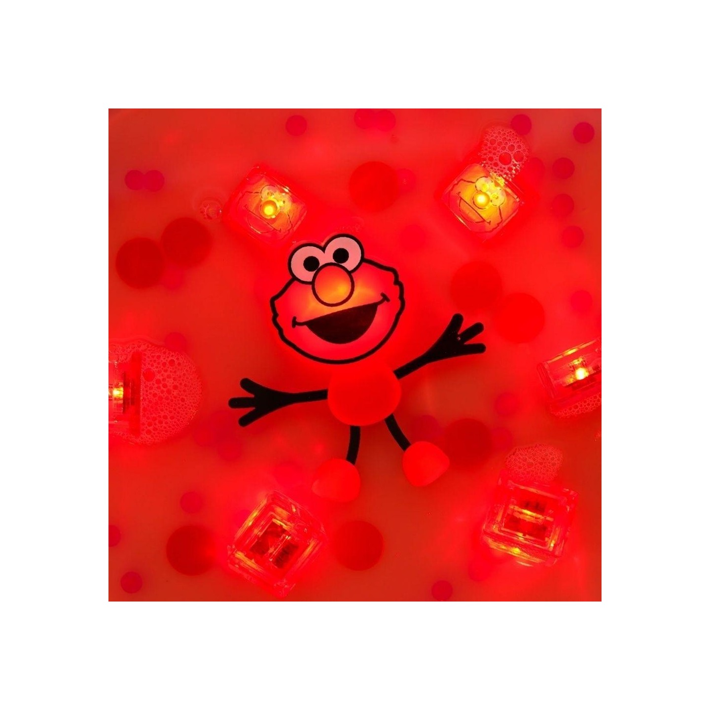 Set Personaje y 2 cubos con luz Glo Pals Barrio Sesamo - Elmo