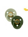 2 Chupetes BIBS Colour Anatómica Sage/Hunter Green