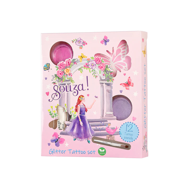 Set de Tatuajes de Purpurina Princesa