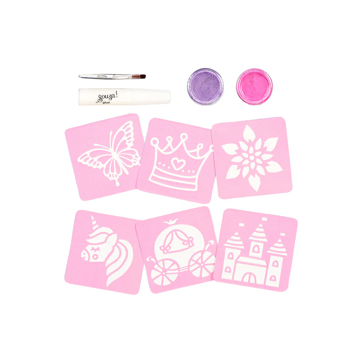 Set de Tatuajes de Purpurina Princesa