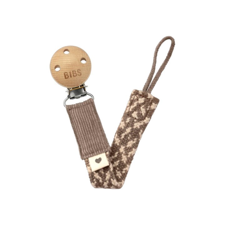 Sujetachupetes BIBS Trenzado Dark Oak/vanilla