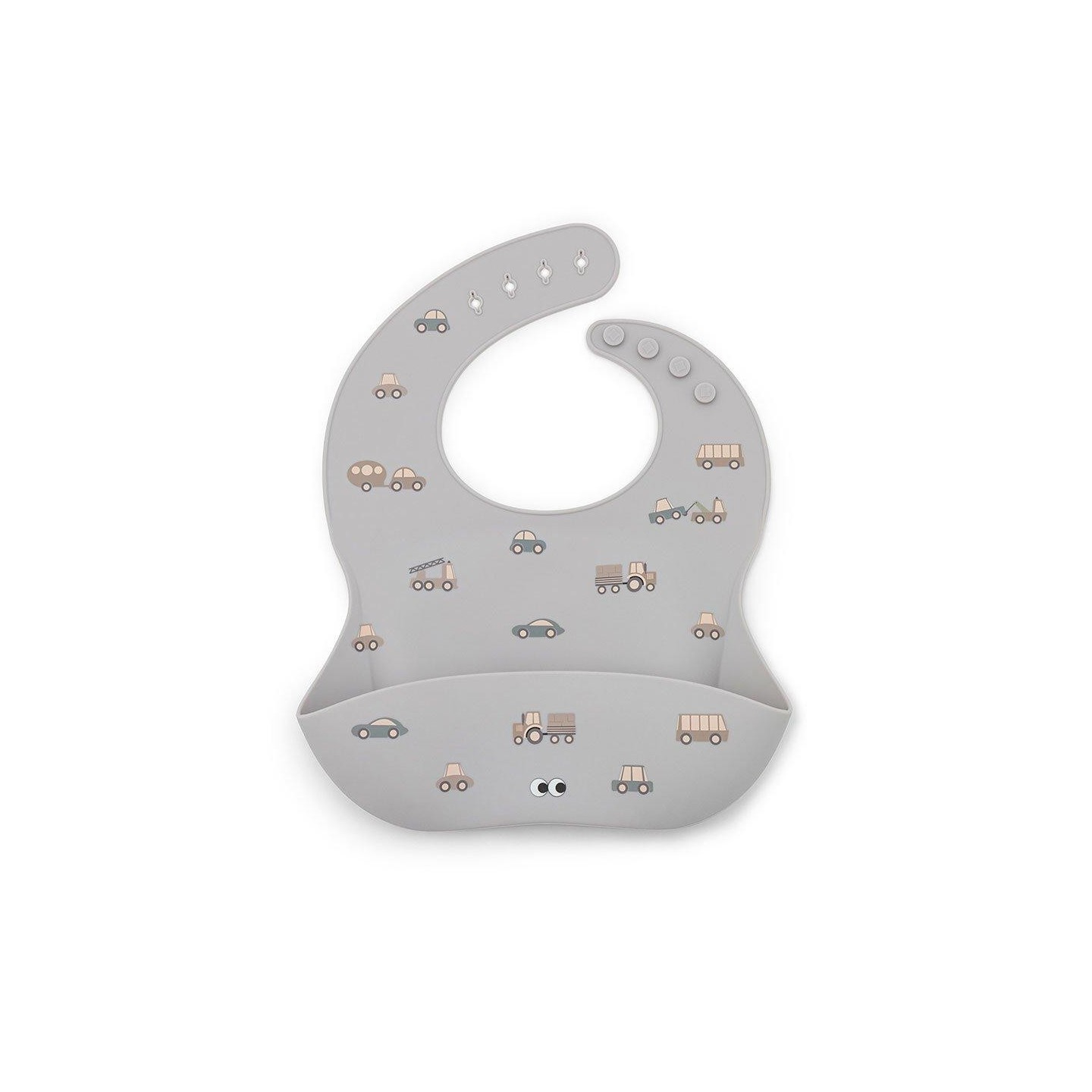 Babero de Silicona Little Wheels