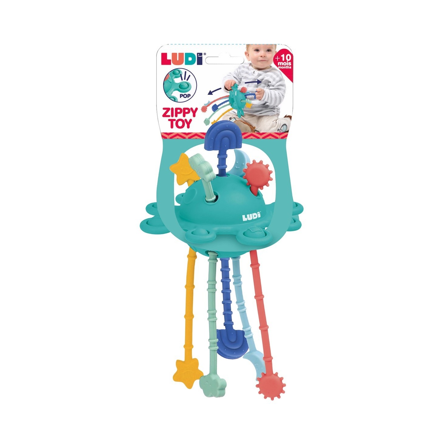 Pelota Sensorial con Cordones Ziptoy