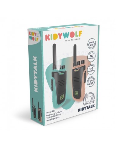 Kidytalk Walkie Talkies Natural/Cyan