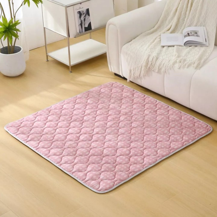 Alfombra Acolchada Rosa 127 x 127 cms