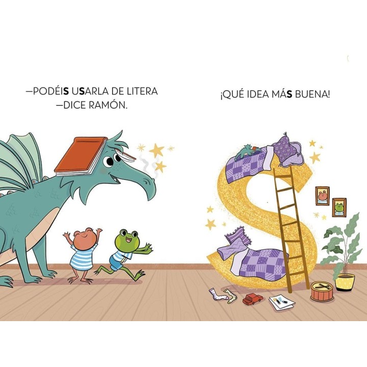 El dragón de las letras 4 - Dos sapos, un dragón y un solo colchón