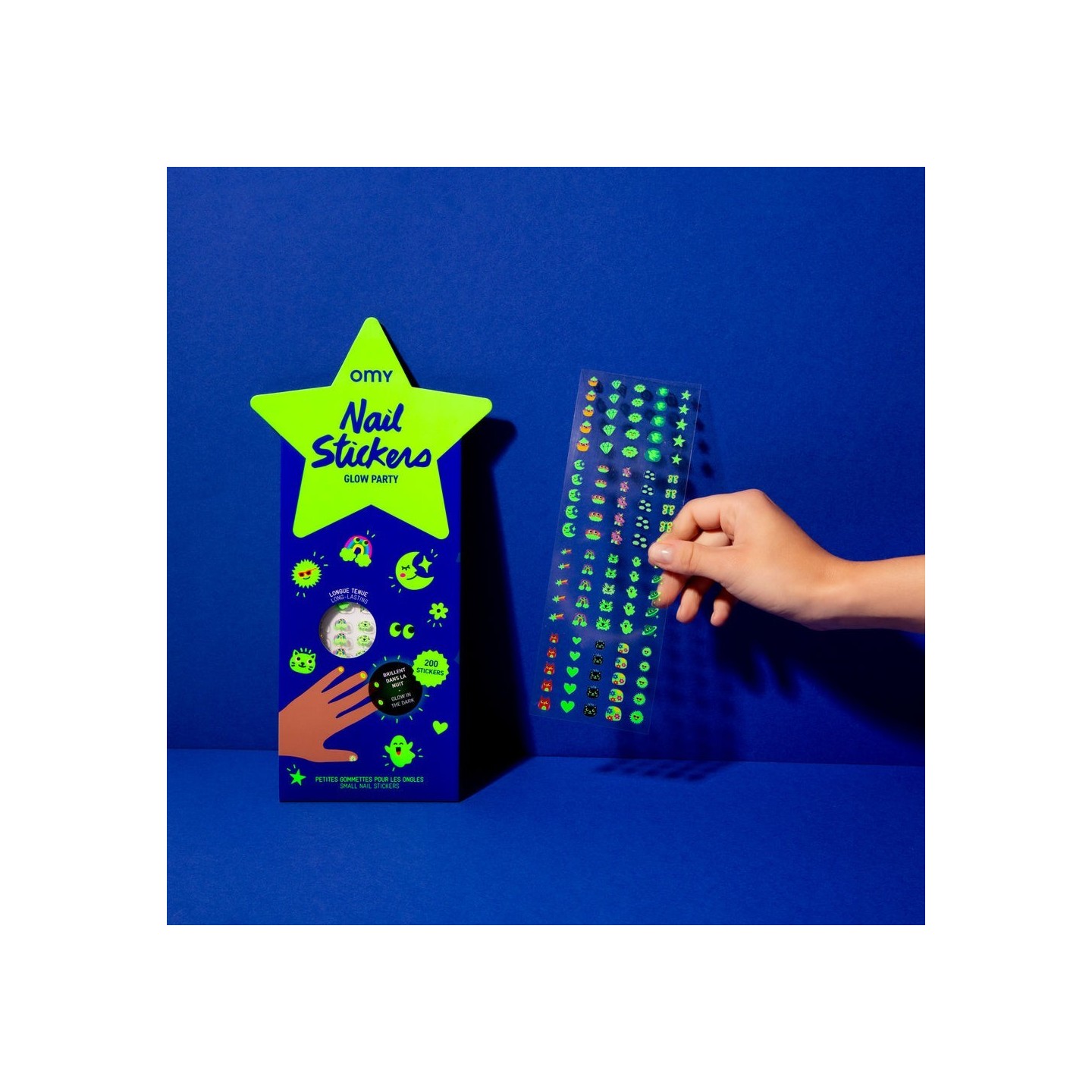 Pegatinas para uñas Fluorescentes Good Night