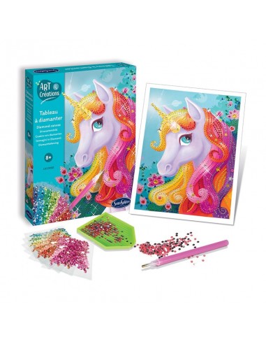 Crea con Diamantes - Lienzo de Unicornio