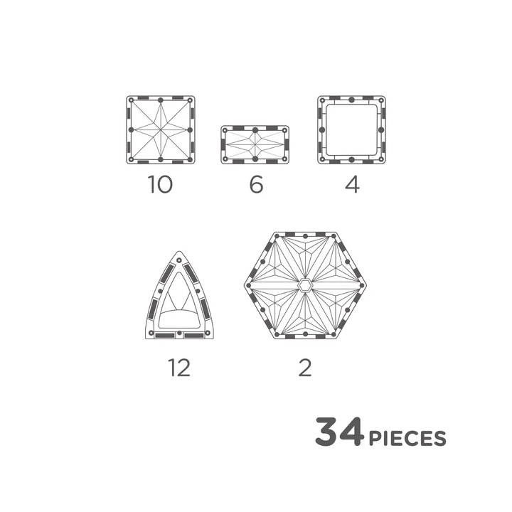 Cleverclixx Pack Curvo Pastel 34 Piezas