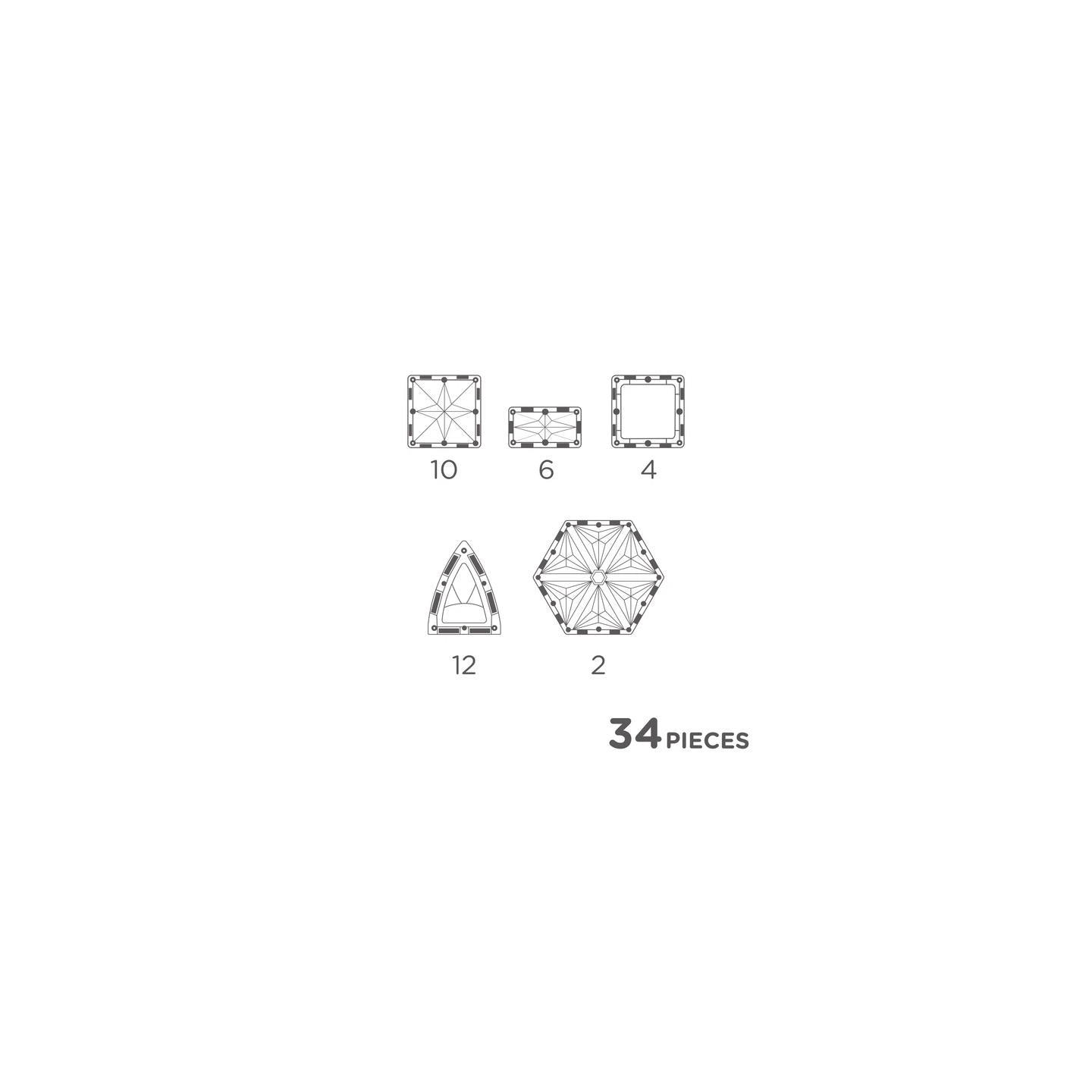 Cleverclixx Pack Curvo Pastel 34 Piezas