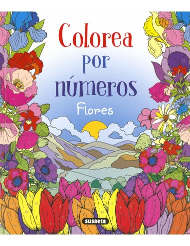 Colorea por números - Flores