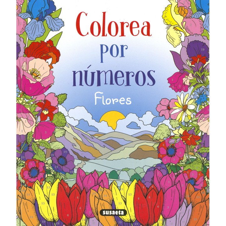 Colorea por números - Flores