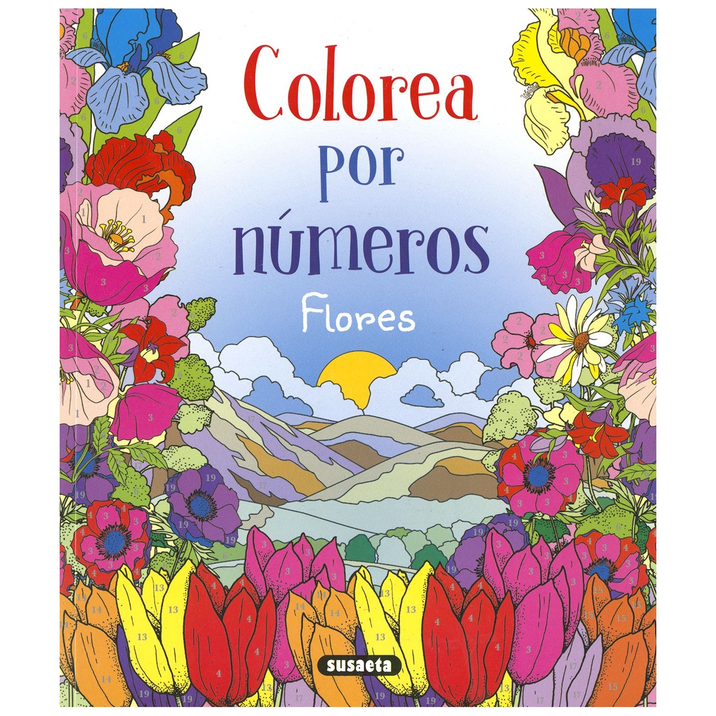 Colorea por números - Flores