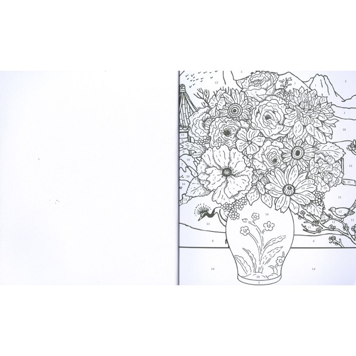 Colorea por números - Flores