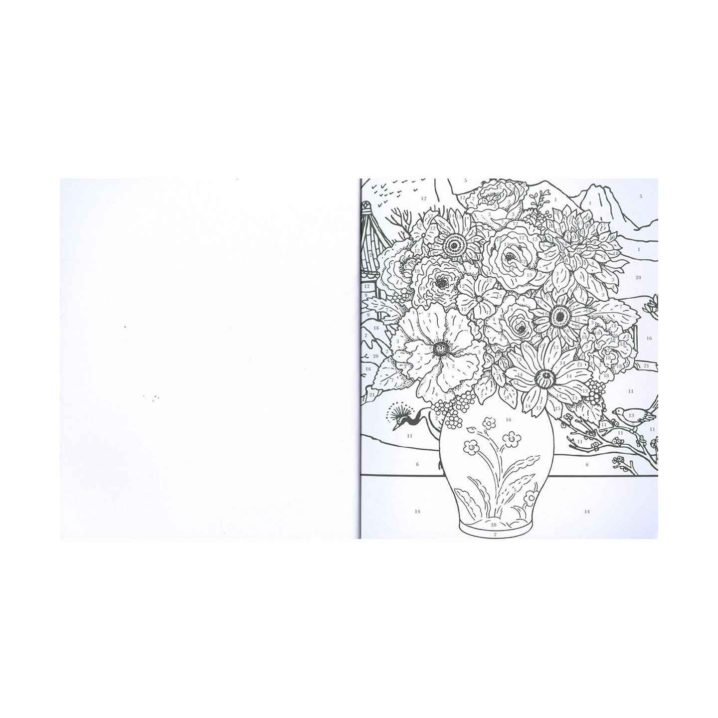 Colorea por números - Flores