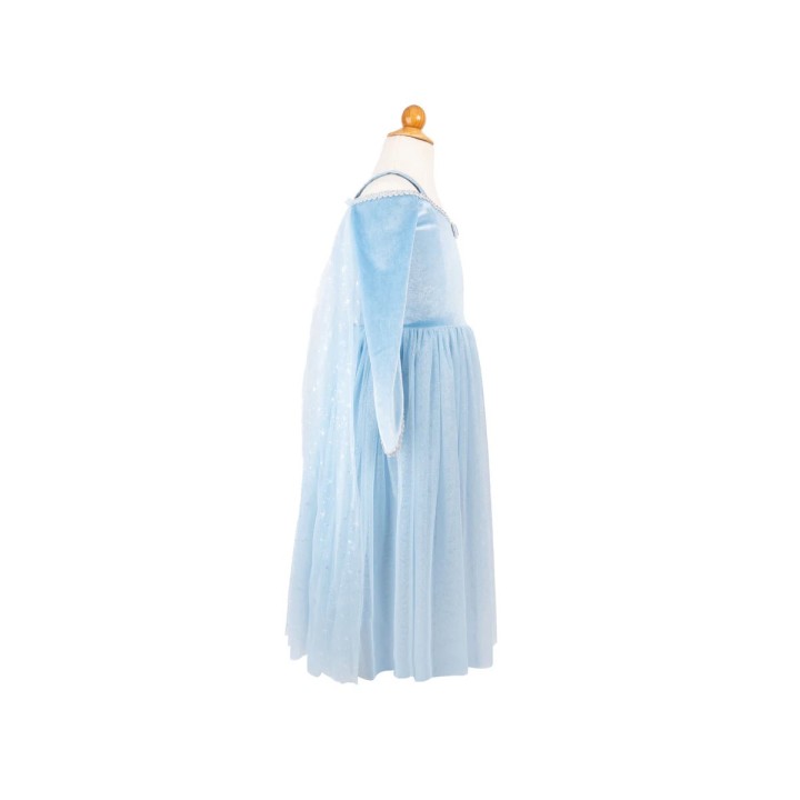 Vestido Princesa Terciopelado Celeste