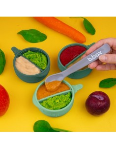 Depósitos para congelar comida con compartimentos y tapas 3 ud 2