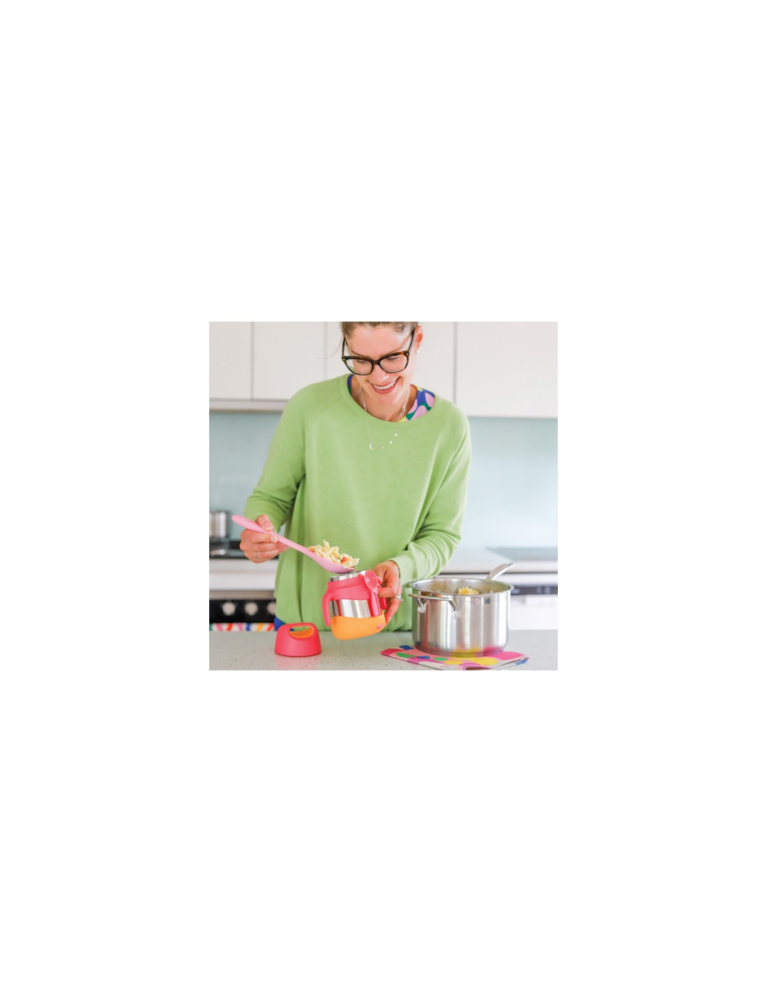 Termo con cuchara/tenedor 335 ml - Indigo Rose