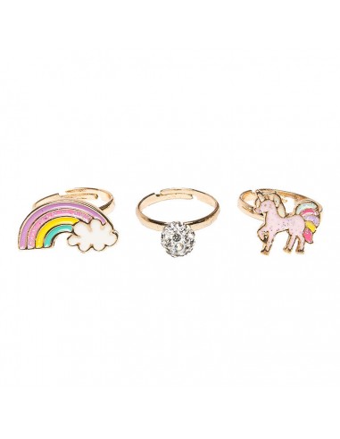 Set 3 Anillos Unicornio Arcoiris