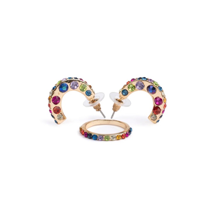 Set pendientes y anillo Rockin'