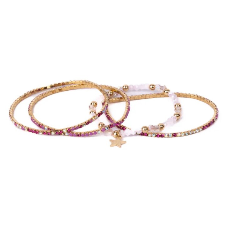 Set 4 Pulseras Glam Girl