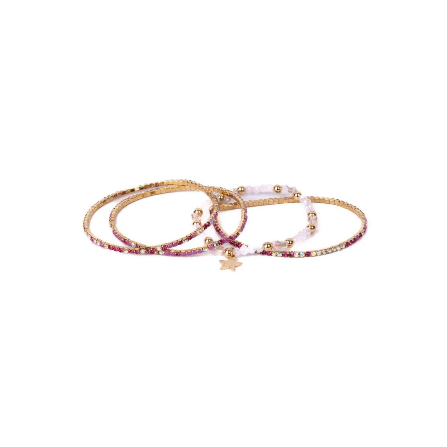 Set 4 Pulseras Glam Girl