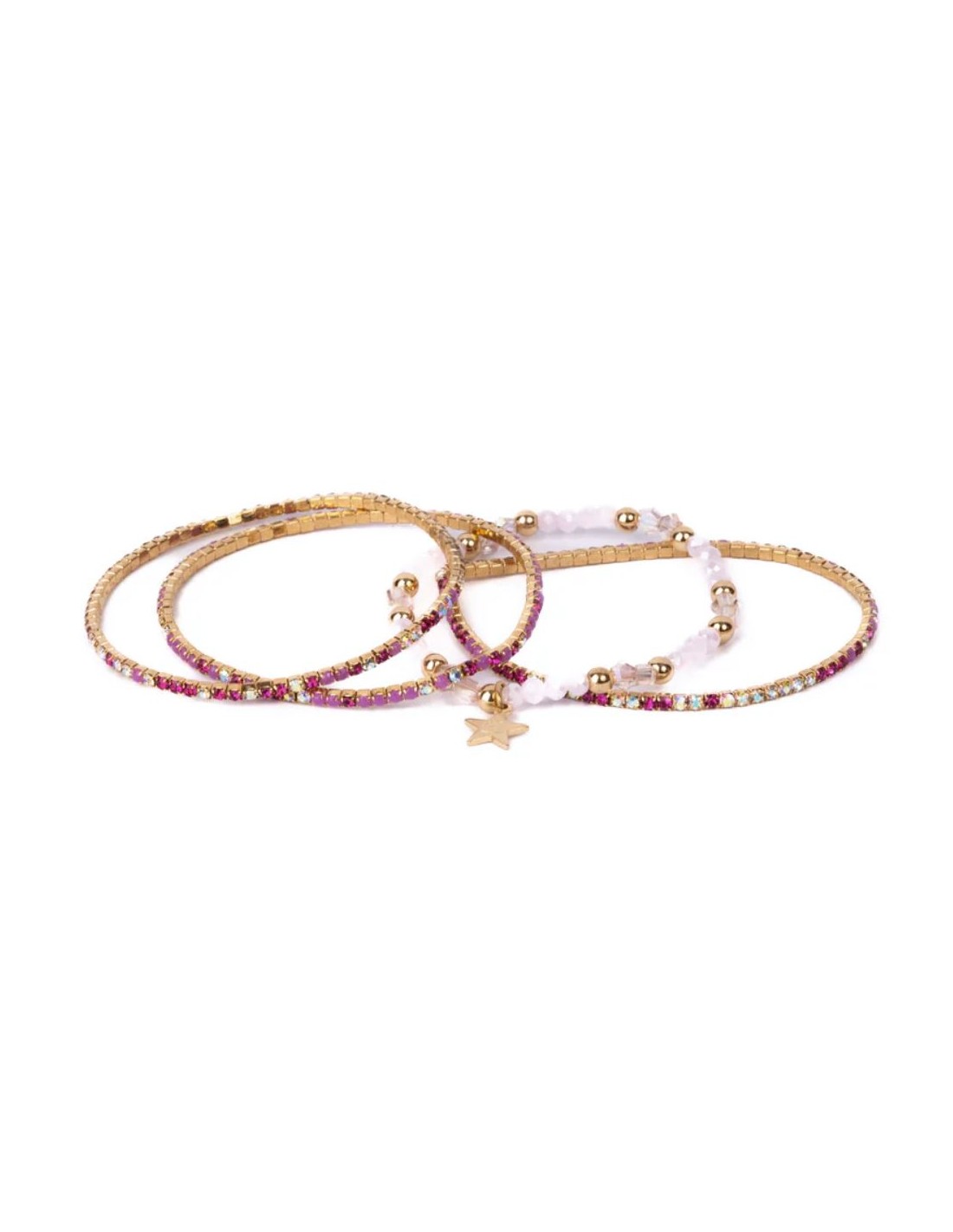 Set 4 Pulseras Glam Girl