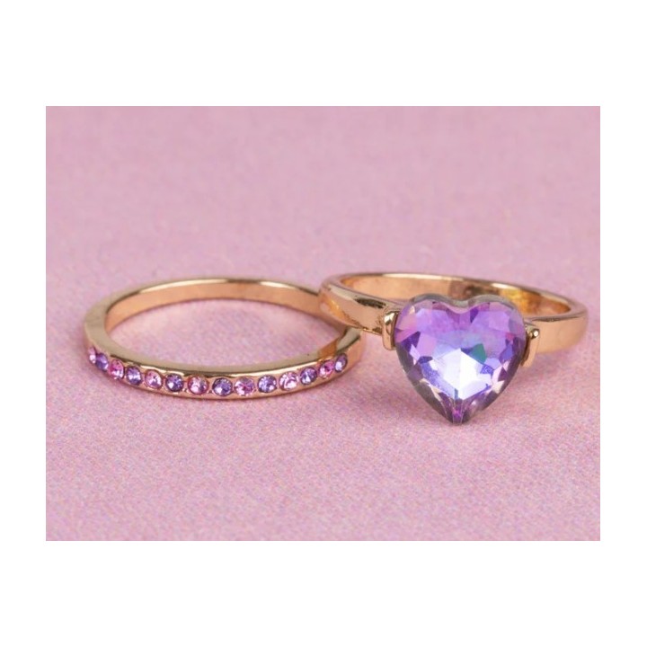 Set Anillos Lila Precious