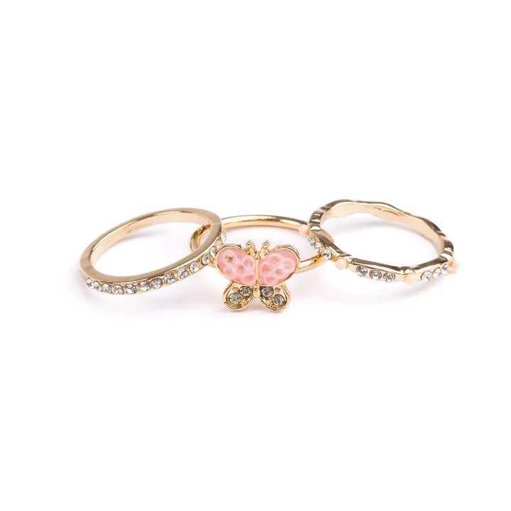 Set 3 Anillos Butterfly Garden