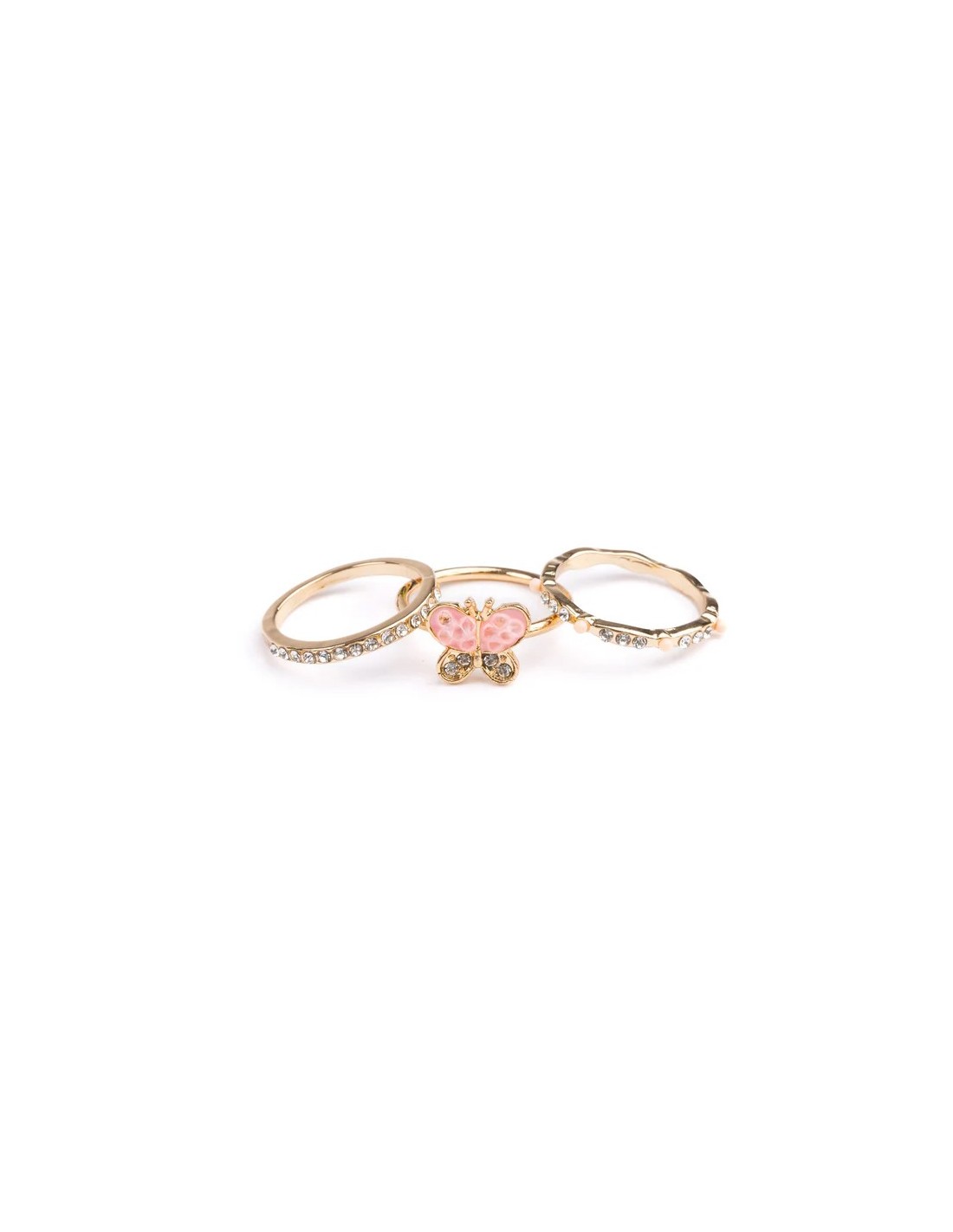 Set 3 Anillos Butterfly Garden