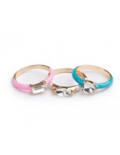 Set 3 Anillos Crystal Cool