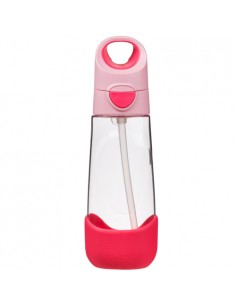 Botella de Tritán con Pajita 600ml - Flamingo Fizz