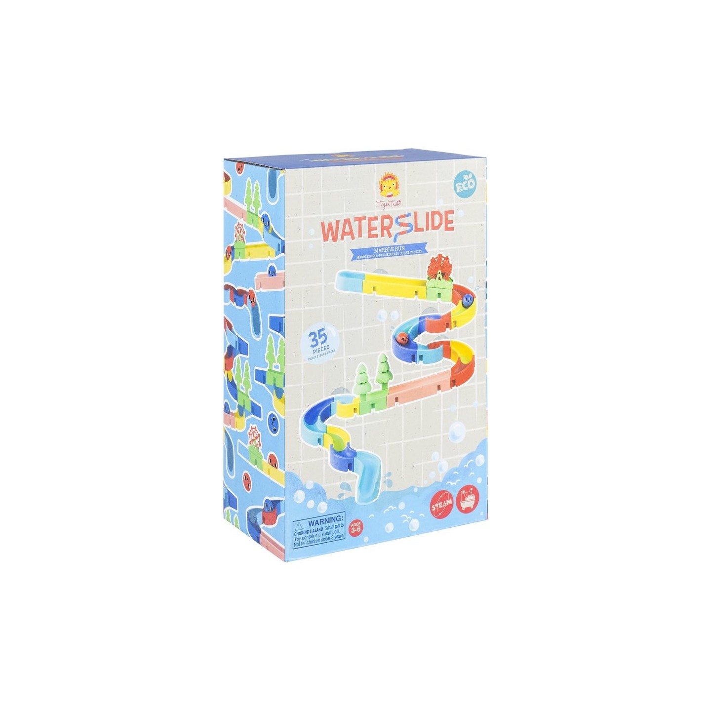 Pista de Agua con Canicas para el Baño