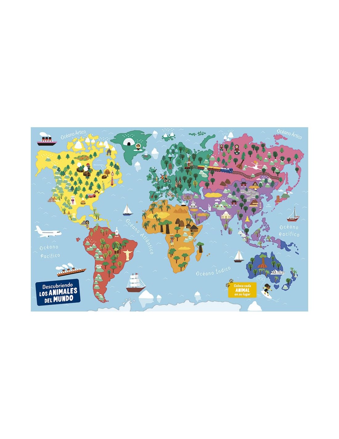 Descubriendo los animales del mundo. Tablero magnético