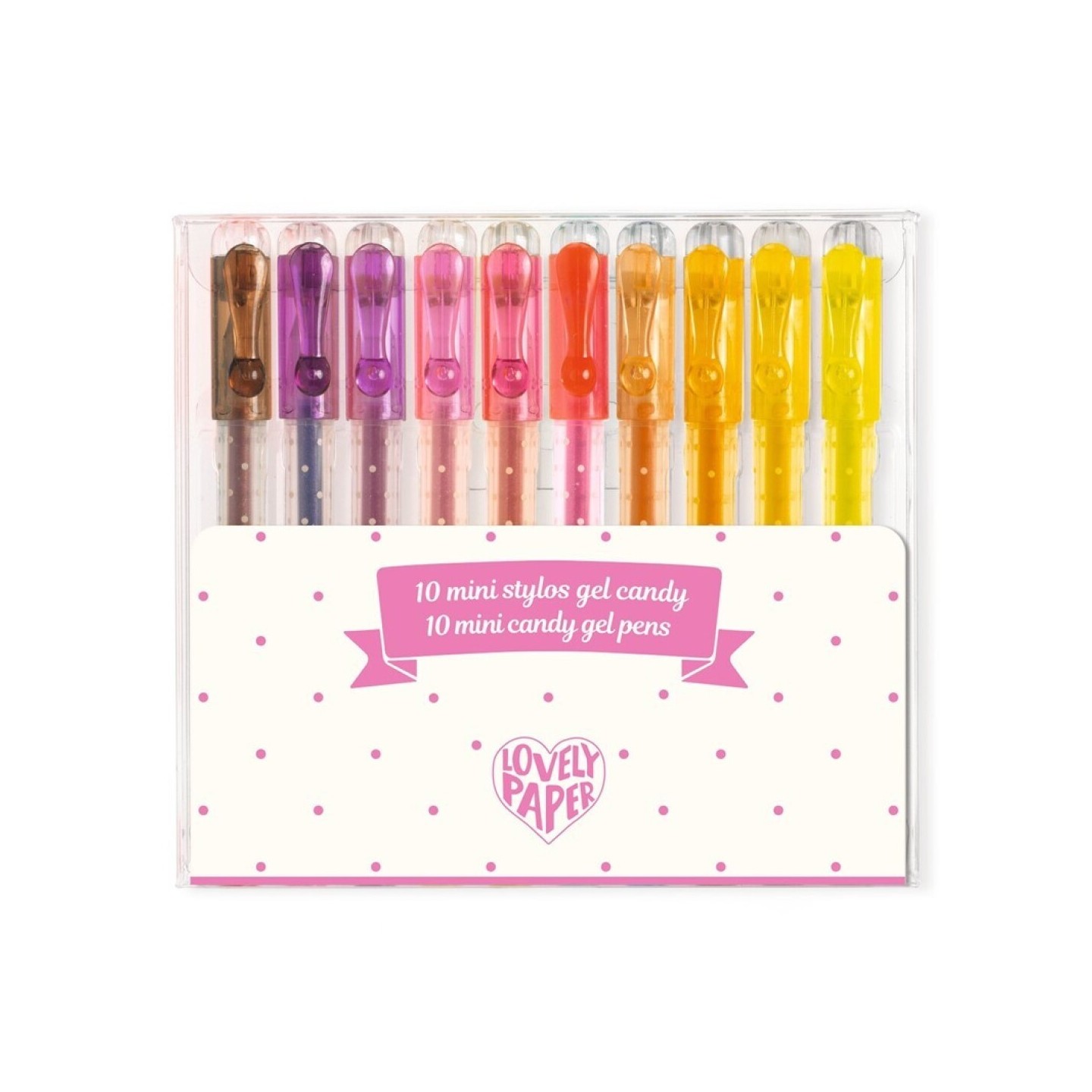 Estuche 10 bolígrafos Gel Candy