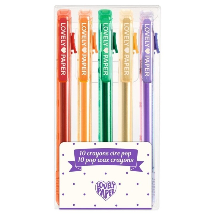 Estuche 5 lápices de Cera Pop