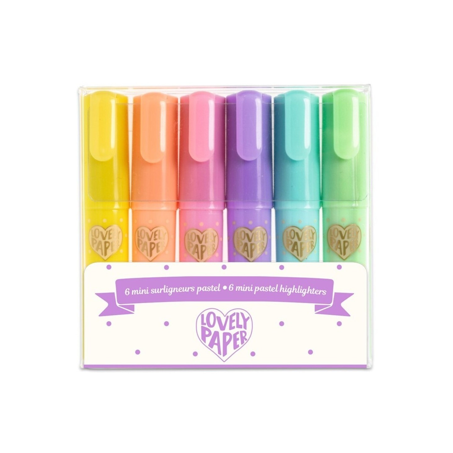 Estuche 6 Mini Marcadores Pastel