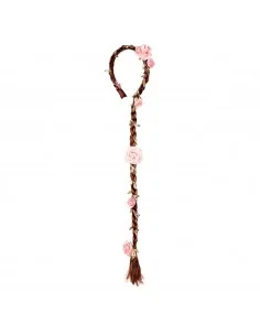 Trenza Taylor Castaña con Flores
