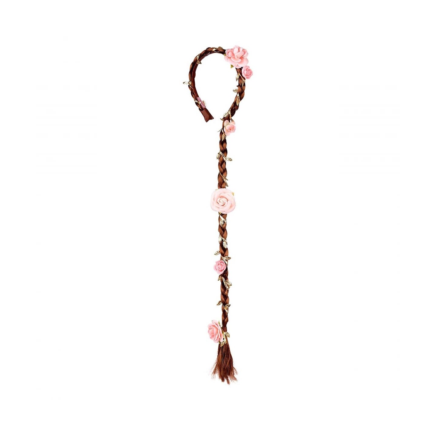 Trenza Taylor Castaña con Flores