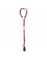 Trenza Taylor Castaña con Flores