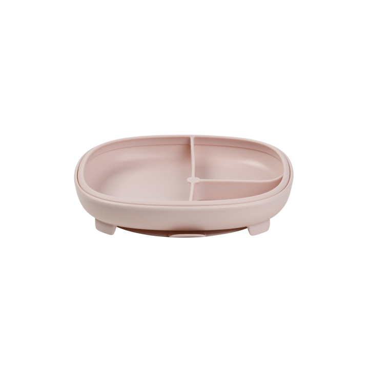 Plato 2 en 1 con Ventosa y Compartimentos Extraíbles - Blush