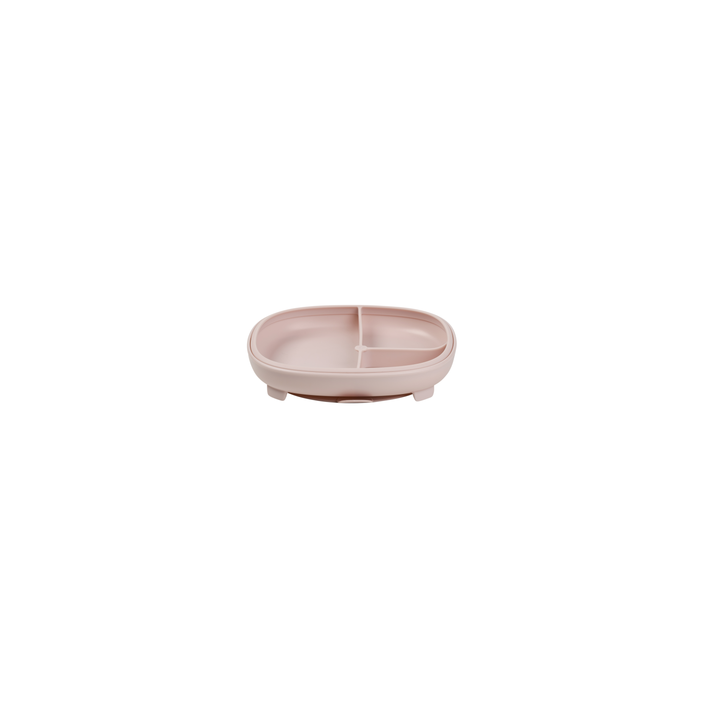 Plato 2 en 1 con Ventosa y Compartimentos Extraíbles - Blush