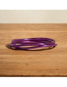 Pulsera Pan de Oro Fina Violeta