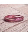 Pulsera Pan de Oro Fina Rosa Suave