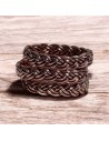 Pulsera Pan de Oro Trenzada Doble Oro Rosa