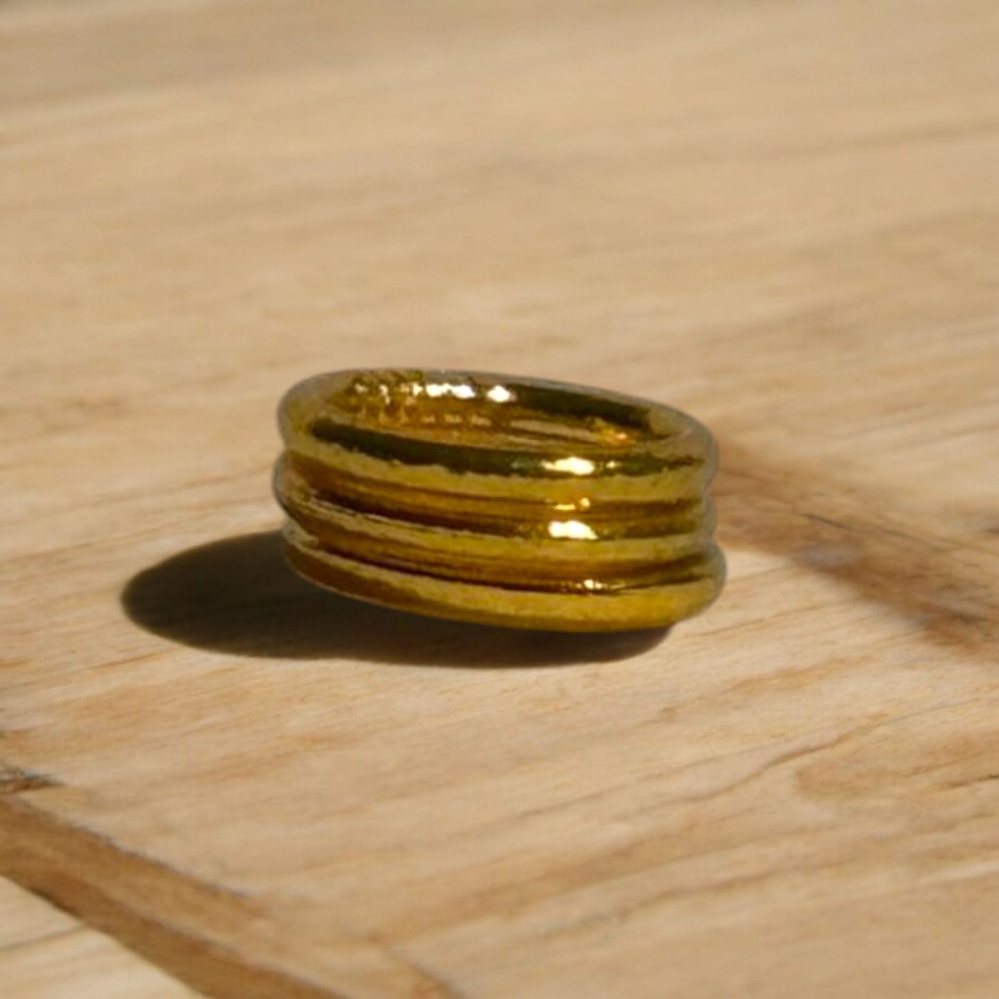 Anillo Pan de Oro Dorado