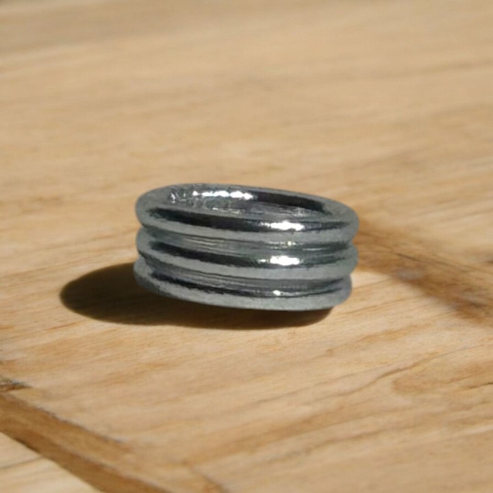 Anillo Pan de Oro Plata