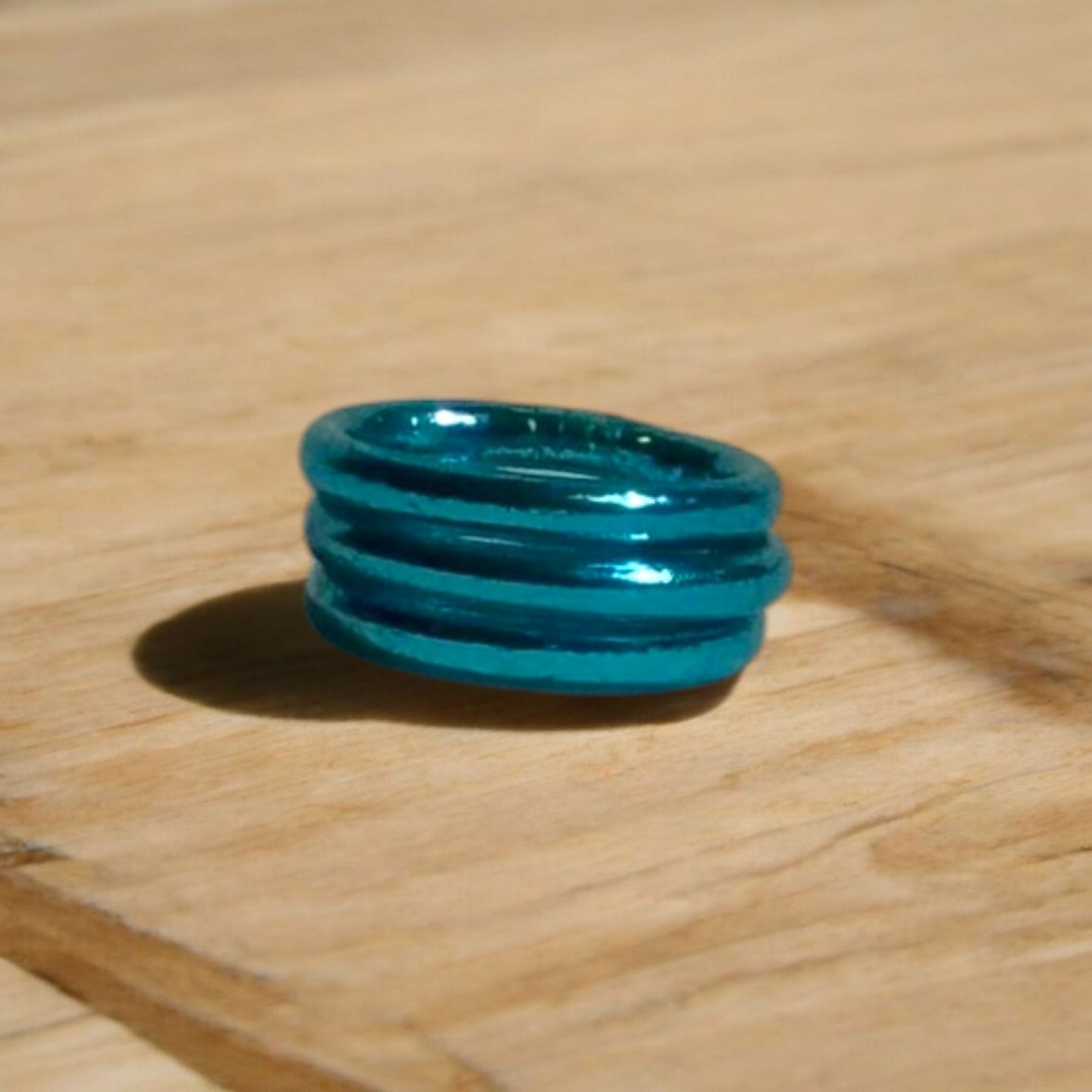 Anillo Pan de Oro Sky Azul