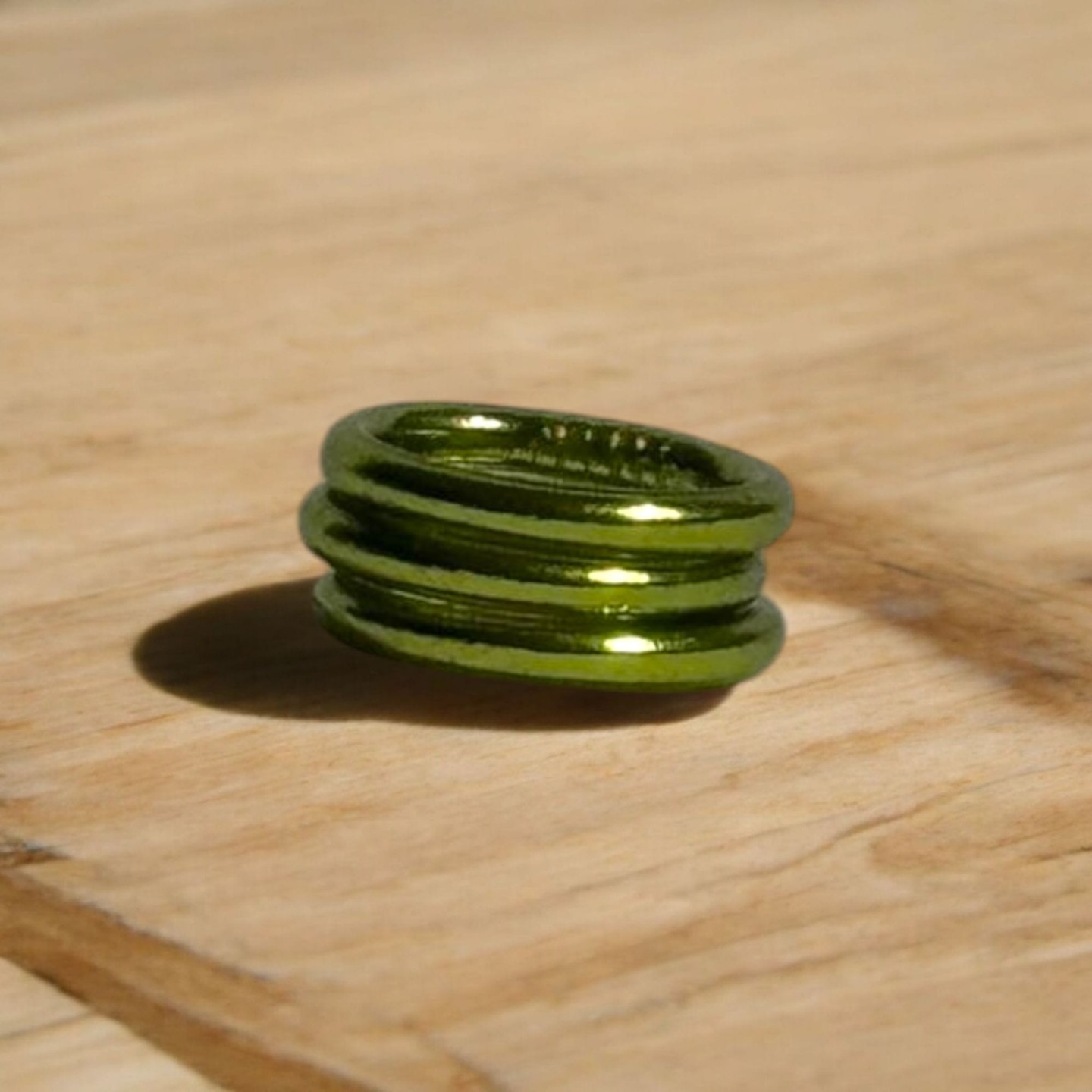 Anillo Pan de Oro Verde Oliva