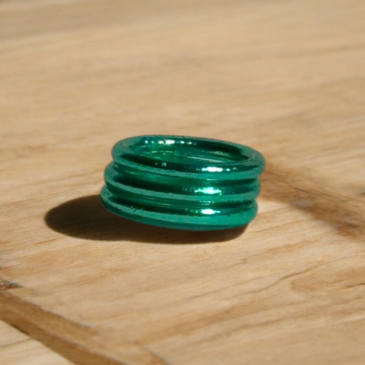 Anillo Pan de Oro Verde Hoja